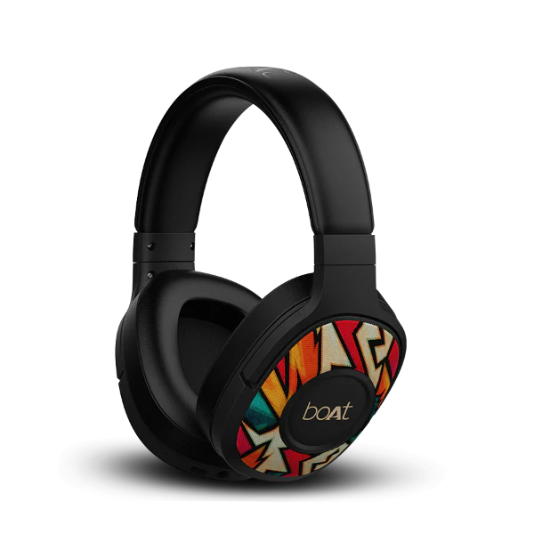 boAt Rockerz 550 Wireless Headphones with 20 Hours Playback, 50MM Drivers, Padded Ear Cushions | Over the ear (Black Symphony)