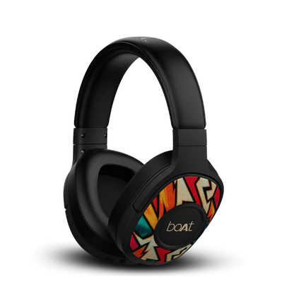 boAt Rockerz 550 Wireless Headphones with 20 Hours Playback, 50MM Drivers, Padded Ear Cushions | Over the ear (Black Symphony)