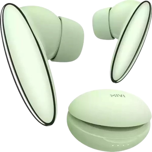 Mivi DuoPods K6 with 50hrs Playback, AI ENC Tech, Gaming Mode with 50ms Low Latency, 13mm Drivers | True Wireless (Green, Earbuds)