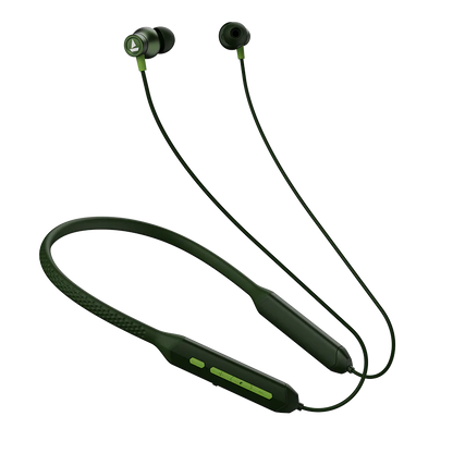 boAt Rockerz 255 Arc with ASAP Charge, ENx Tech, Upto 30 Hours Playback, Beast Mode with 60ms Low Latency | Wireless Earphone (Fern Green, Neckband)