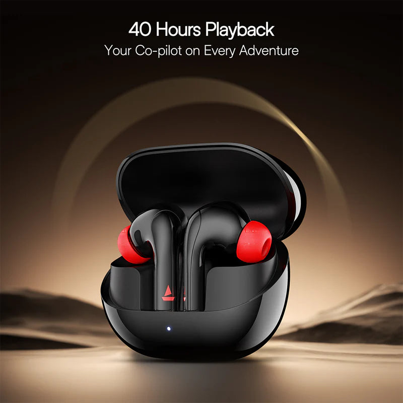 boAt Airdopes 131 Pro Buds with In-Ear Detection, Quad Mics ENx Tech, Beast Mode, ASAP Charge with 40 hrs Playback | True Wireless (Active Black, Earbuds)