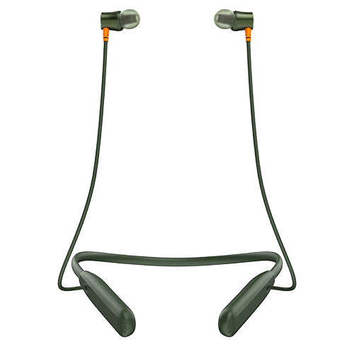 Noise Airwave, ENC calling, 50 Hrs of Playtime, Low latency(Up to 50ms) & 3 EQ Modes | Wireless earphone (Olive green, Neckband)