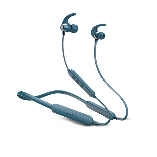 boAt Rockerz 255 Pro+ with ASAP Charge, 60 Hours Playback, 10mm Drivers | Wireless earphone (Teal Green, Neckband)