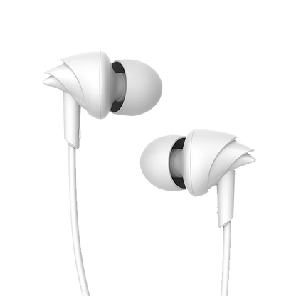 boAt BassHeads 100 Wired Earphone with 10mm Dynamic Drivers, Super Extra Bass, Hawk-Inspired Design (White, Wired Earphone)