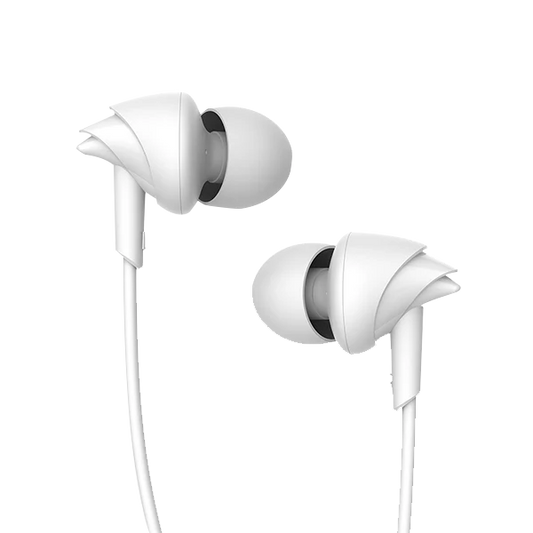 boAt BassHeads 100 Wired Earphone with 10mm Dynamic Drivers, Super Extra Bass, Hawk-Inspired Design (White, Wired Earphone)