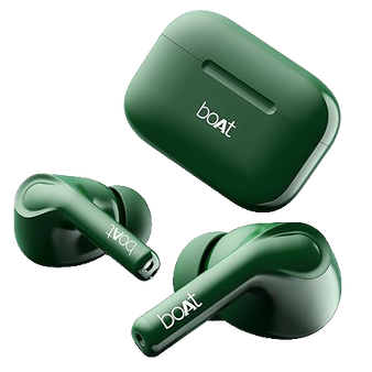 boAt Airdopes 161 with ASAP Charge, IWP Technology, 40 hrs Playback | True Wireless (Olive green, earbuds)