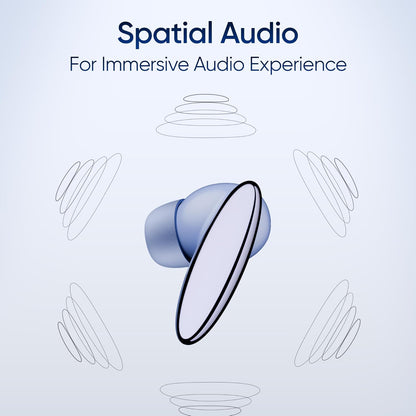 Mivi SuperPods Opera ANC [Flagship Edition] with Hi-res Audio Wireless LDAC, ANC Tech with 3D Soundstage, Spatial Audio Tech, 60H Playback | True Wireless (Aspiring Blue, Earbuds)