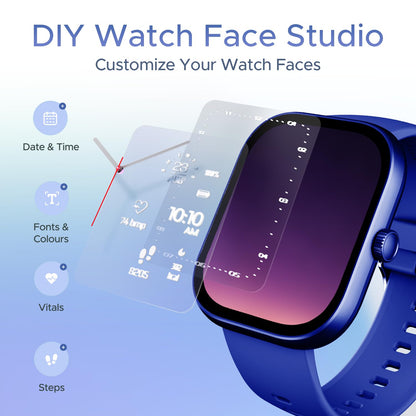 boAt Wave Sigma with 2.01" (5.1 cm) HD Display, Bluetooth Calling Feature, DIY Watch Face Studio, 700+ Active Modes, Heart Rate & SpO2 Monitoring, Energy & Sleep Scores | Smart Watch for Men & Women (Cool Blue)