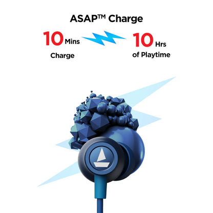 boAt Rockerz 255 Arc with ASAP Charge, ENx Tech, Upto 30 Hours Playback, Beast Mode with 60ms Low Latency | Wireless Earphone (Wave Blue, Neckband)