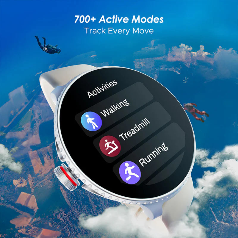 boAt Lunar Discovery with 1.39" (3.5 cm) HD Display, Turn-by-Turn Navigation, DIY Watch Face Studio, Bluetooth Calling Feature, Emergency SOS & QR Code Hub | Smart Watch for Men & Women (Cherry Blossom)