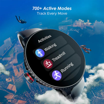 boAt Lunar Discovery with 1.39" (3.5 cm) HD Display, Turn-by-Turn Navigation, DIY Watch Face Studio, Bluetooth Calling Feature, Emergency SOS & QR Code Hub | Smart Watch for Men & Women (Active Black)