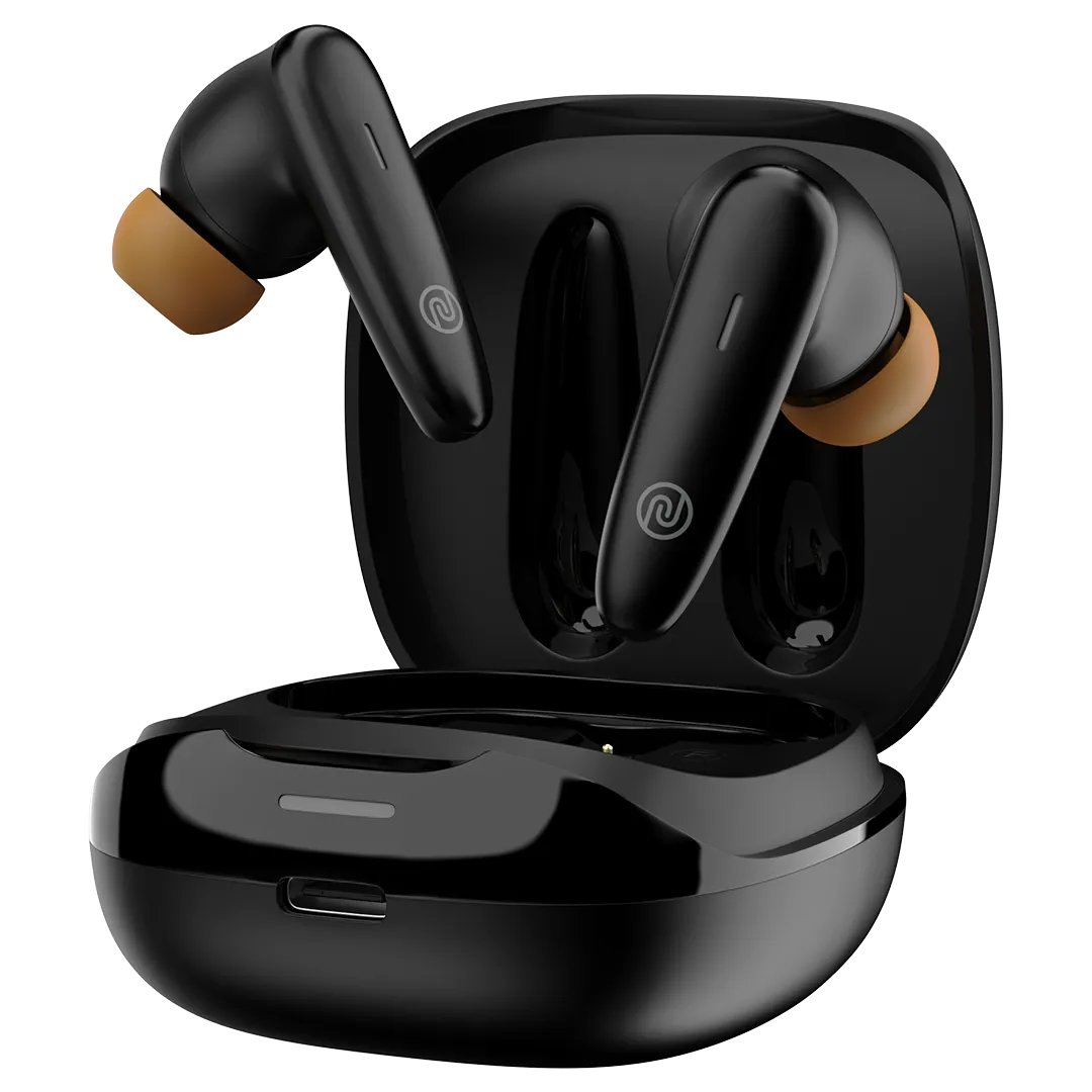 Noise Buds VS401 with 50 Hrs Playtime, Quad Mic with ENC, & Low Latency (up to 50ms) Bluetooth, True Wireless (Jet Black, Earbuds)