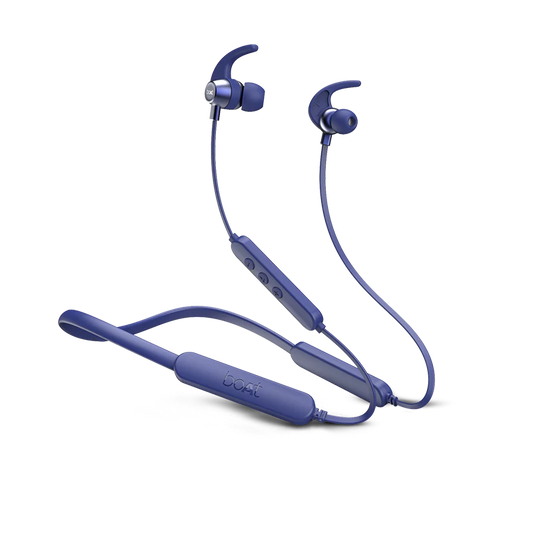 boAt Rockerz 255 Pro+ with ASAP Charge, 60 Hours Playback, 10mm Drivers | Wireless earphone (Blue, Neckband)