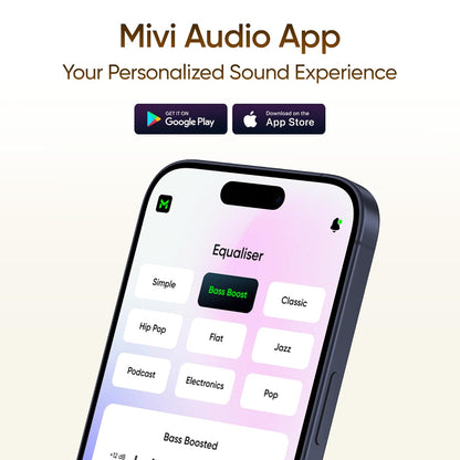 Mivi SuperPods Opera ANC [Flagship Edition] with Hi-res Audio Wireless LDAC, ANC Tech with 3D Soundstage, Spatial Audio Tech, 60H Playback | True Wireless (Magnetic Brown, Earbuds)