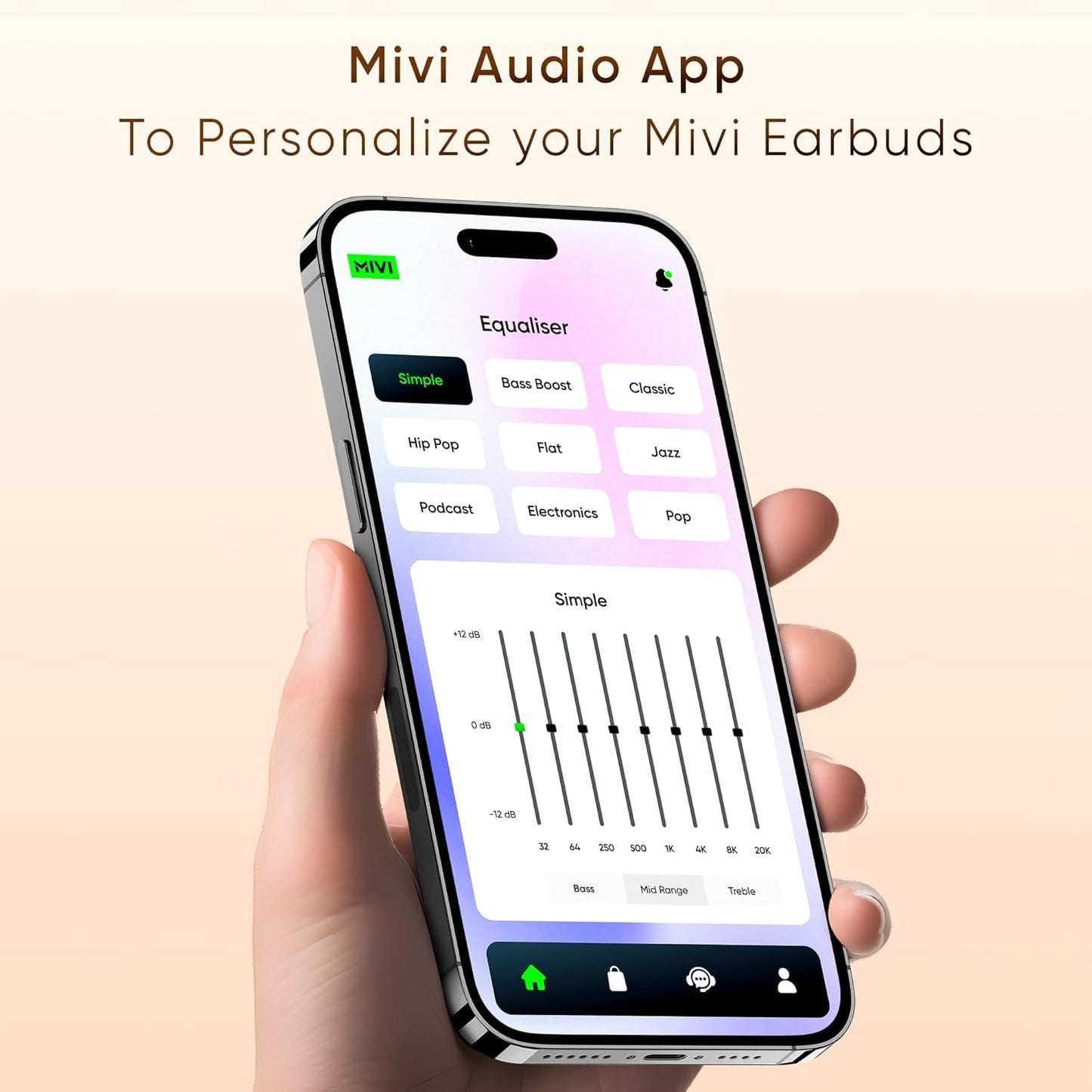 Mivi SuperPods Immersio, True Wireless Earbuds, Dolby Audio, 3D Soundstage, 60H Playtime, AI ENC Tech | True Wireless (Reflective Peach, Earbuds)