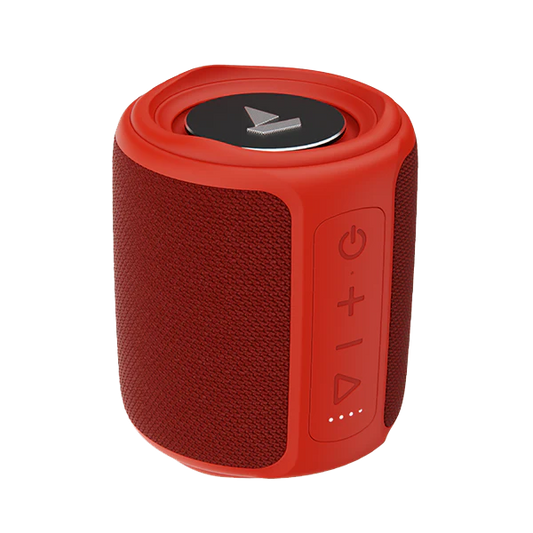 boAt Stone 350 Wireless Speaker with 10W Stereo Sound, 12hrs of Playback, Light Weight Design, TF Card and AUX Compatible | Bluetooth Speaker (Red)