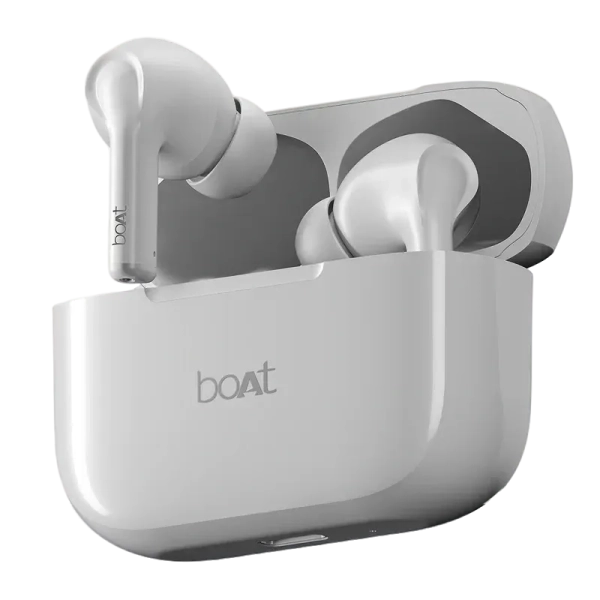 boAt Airdopes 161 with ASAP Charge, IWP Technology, 40 hrs Playback | True Wireless (Pearl White, Earbuds)