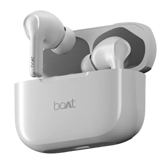 boAt Airdopes 161 with ASAP Charge, IWP Technology, 40 hrs Playback | True Wireless (Pearl White, Earbuds)