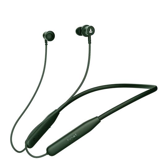 boAt Rockerz 110 with ENx Technology, Beast Mode, ASAP Charge, 40 hrs Playtime | Wireless earphone (Fern Green, Neckband)