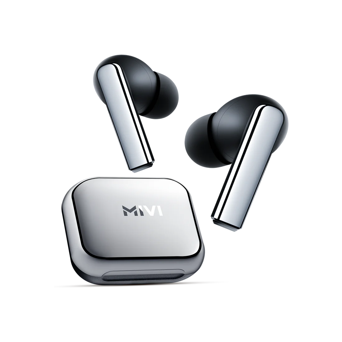 Mivi DuoPods i3 with TWS, 13mm Drivers, 45hrs of Playback, AI ENC Tech, IPX 4.0 | True Wireless (Black, Earbuds)