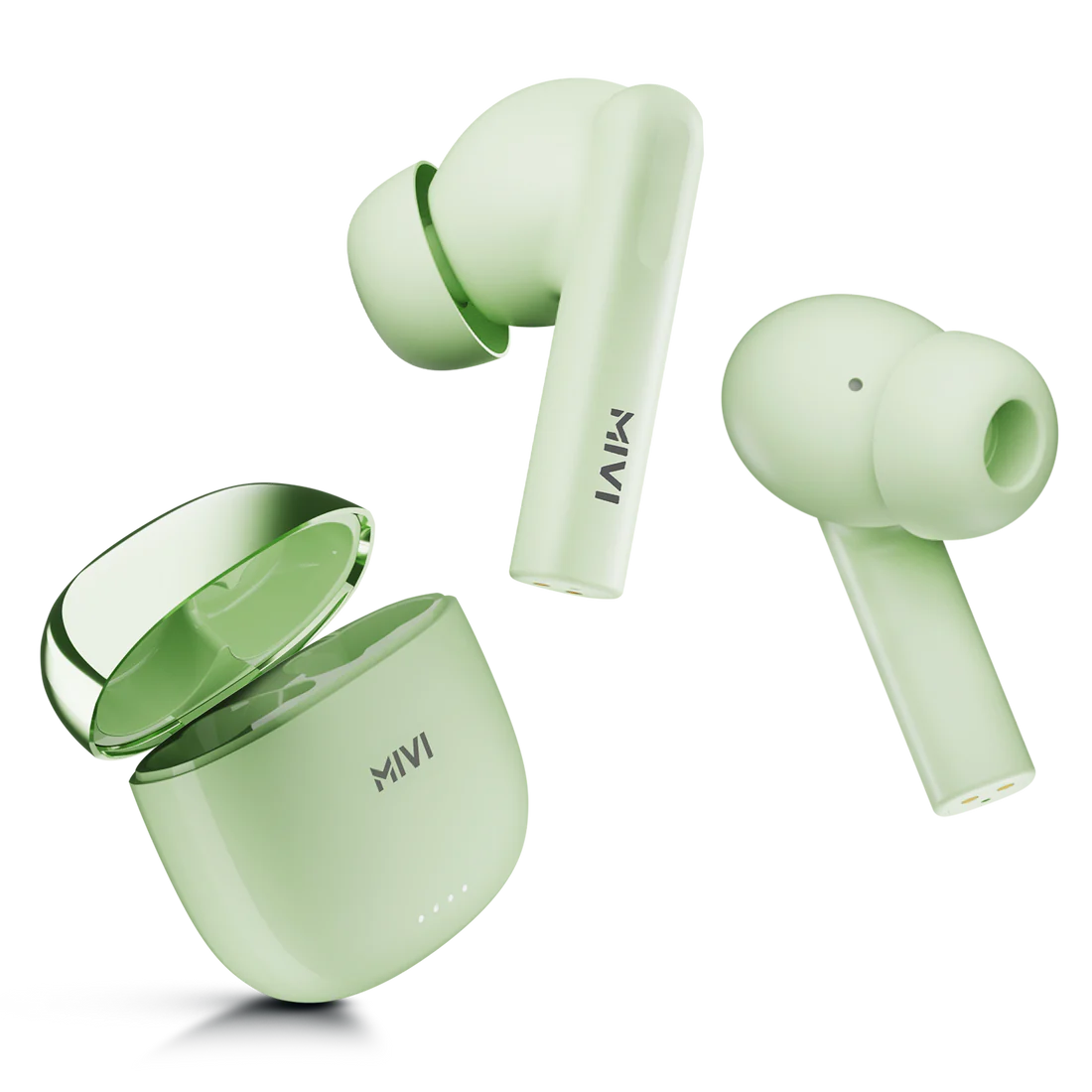 Mivi DuoPods i4 with Quad-mic ENC Tech, 13mm Drivers, 50hrs of Playback, IPX 4.0 | True Wireless (Mint Green, Earbuds)