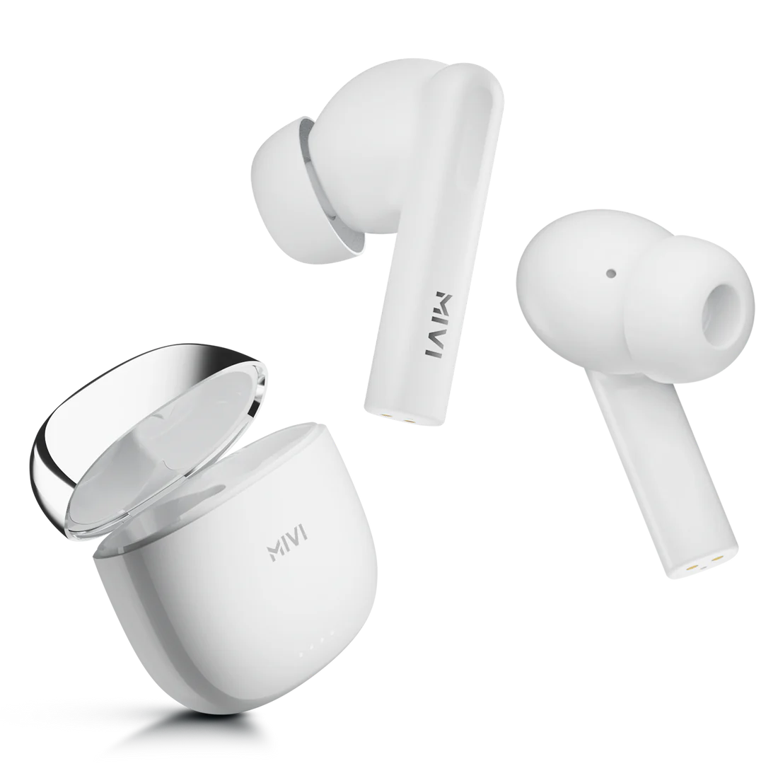 Mivi DuoPods i4 with Quad-mic ENC Tech, 13mm Drivers, 50hrs of Playback, IPX 4.0 | True Wireless (White, Earbuds)