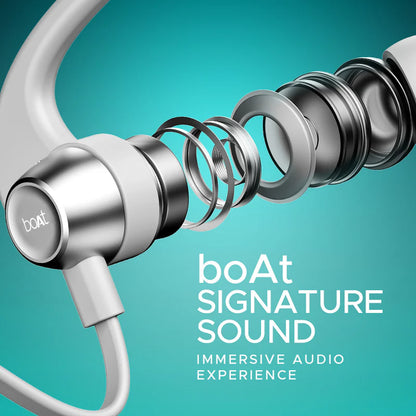 boAt Rockerz 255 Pro+ with ASAP Charge, 60 Hours Playback, 10mm Drivers | Wireless earphone (Moon White, Neckband)