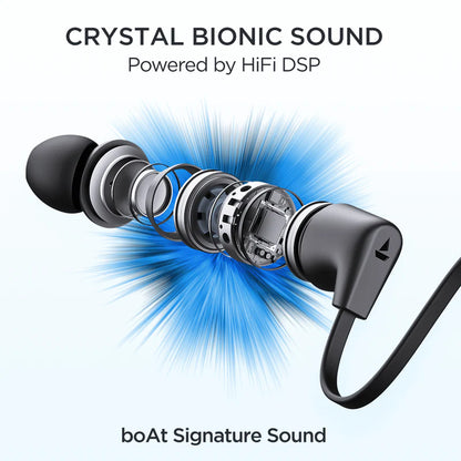 boAt Rockerz Trinity  with 150 hrs Playback, Crystal Bionic Sound Powered by HiFi, Beast Mode with 65ms Low Latency, ENx Tech, ASAP Charge, Dual Pairing | Wireless Earphones (Cosmic Black, Neckband)