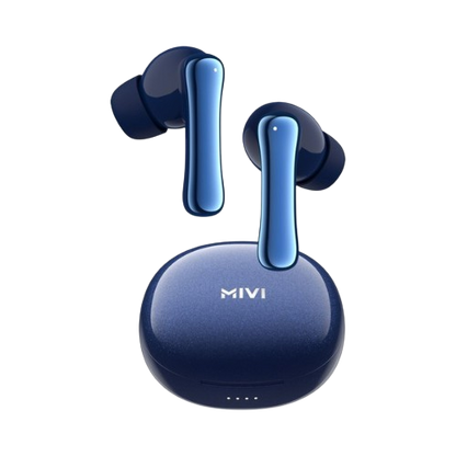 Mivi DuoPods K7 with AI ENC Tech,50hrs Playback, 50ms Low Latency Gaming, Rich Bass | True Wireless (Jazzy Blue, Earbuds)