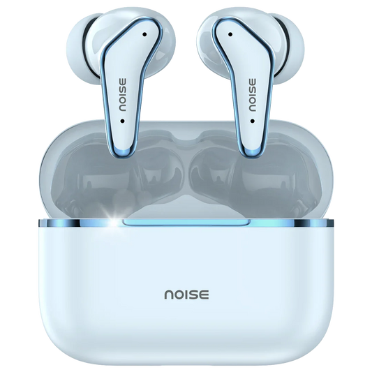 Noise Buds VS102 Elite with 50Hr Playtime, ENC, Quad Mic, Chrome finish Flybird Design, True Wireless(Sky Blue, Earbuds)