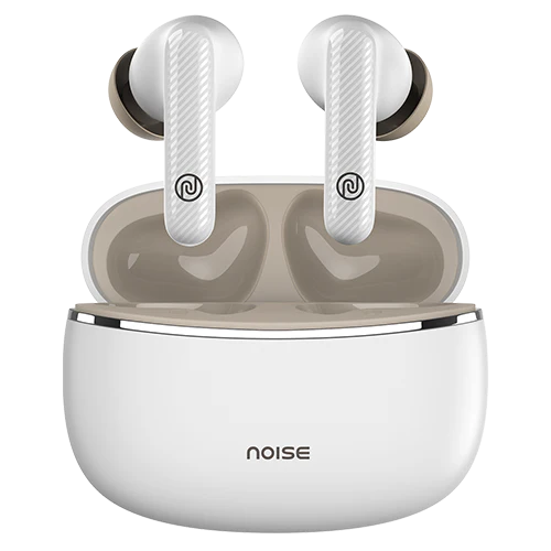 Noise Aura Buds with Dual Device Pairing, 60 Hours of Playtime, ENC with Quad Mic, True Wireless (Aura White, Earbuds)