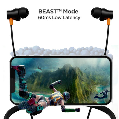 boAt Rockerz 255 Arc with ASAP Charge, ENx Tech, Upto 30 Hours Playback, Beast Mode with 60ms Low Latency | Wireless Earphone (Cosmos Black, Neckband)