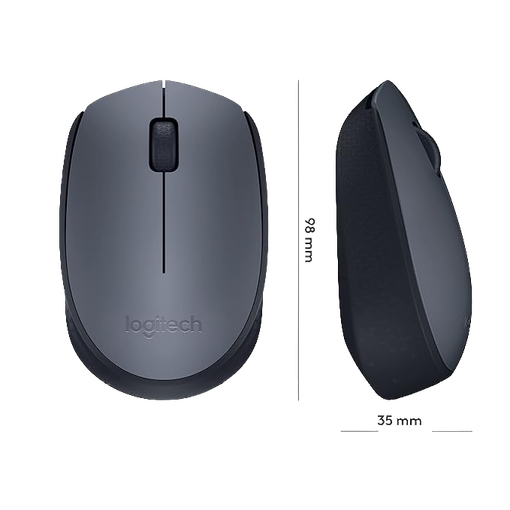 Logitech M170 Wireless Mouse, 2.4 GHz with USB Mini Receiver, Optical Tracking, Ambidextrous