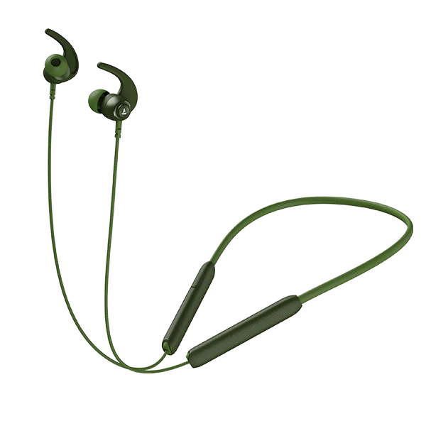 boAt Rockerz 260 with Beast Mode with 55ms Low Latency, ENx Tech, ASAP Charge | True Wireless (Forest Green, Neckband)