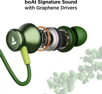 boAt Rockerz 255 Arc with ASAP Charge, ENx Tech, Upto 30 Hours Playback, Beast Mode with 60ms Low Latency | Wireless Earphone (Fern Green, Neckband)