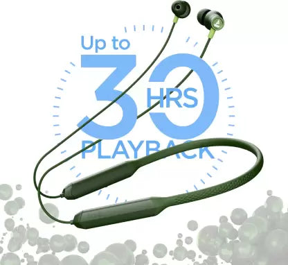 boAt Rockerz 255 Arc with ASAP Charge, ENx Tech, Upto 30 Hours Playback, Beast Mode with 60ms Low Latency | Wireless Earphone (Fern Green, Neckband)