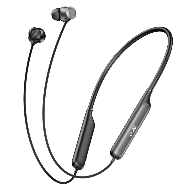 boAt Rockerz 210 ANC with 30dB Active Noise Cancellation, AI- ENx Tech, Spatial Audio, Seamless fast pairing | Wireless earphone (Onyx Black, Neckband)