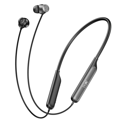 boAt Rockerz 210 ANC with 30dB Active Noise Cancellation, AI- ENx Tech, Spatial Audio, Seamless fast pairing | Wireless earphone (Onyx Black, Neckband)