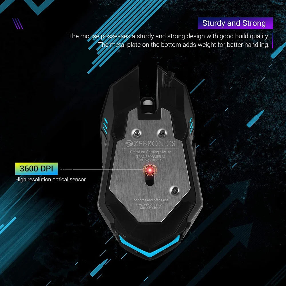 ZEBRONICS-Transformer-M/ High Perfomance Gaming Mouse